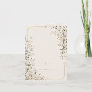 Heirloom Wedding Invitation with Refined Botanical