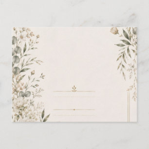 Heirloom Wedding Invitation with Refined Botanical