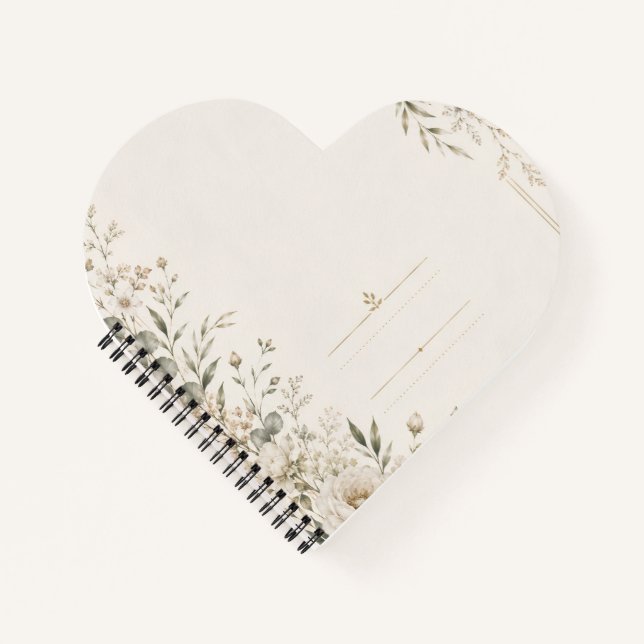 Heirloom Wedding Invitation with Refined Botanical Notebook (Front)