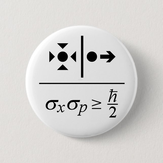 Heisenberg Uncertainty Principle 6 Cm Round Badge (Front)