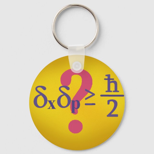 Heisenberg uncertainty principle key ring (Front)