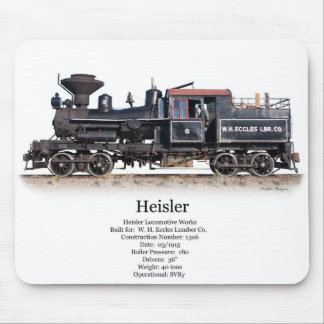 Heisler Logging Locomotive Mouse Pad