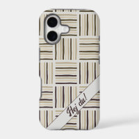 Hej du! Abstract Line Pattern in Brown