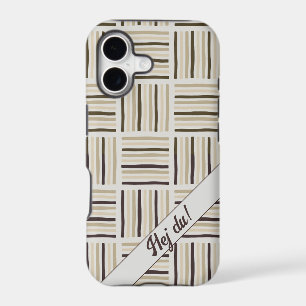Hej du! Abstract Line Pattern in Brown