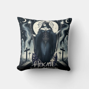 Hekate Goddess of the Crossroads Ghostly Spirits Cushion