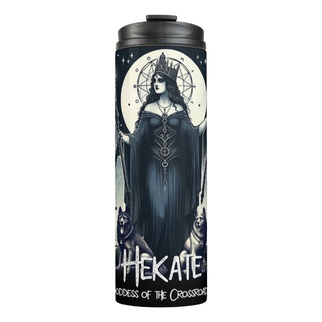 Hekate Goddess of the Crossroads Ghostly Spirits Thermal Tumbler (Front)