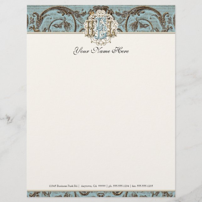 HEL Vintage Parchment Look Letterhead Resume Paper (Front)