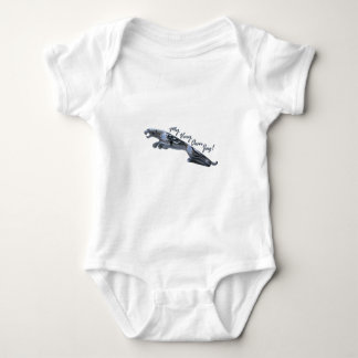 Helaine's Jag Hood Ornament Baby Bodysuit