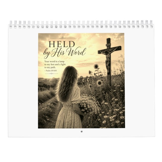 Held by His Word Scripture Calendar 2027 (Back)