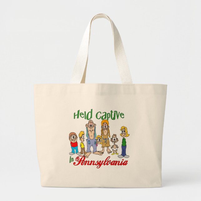 Held Captive in Pennsylvania Large Tote Bag (Front)