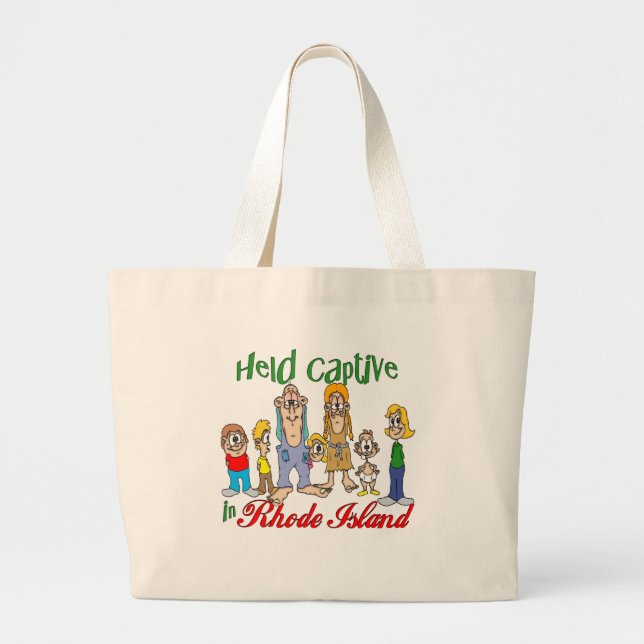Held Captive in Rhode Island Large Tote Bag (Front)