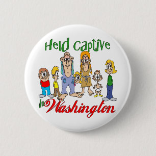 Held Captive in Washington 6 Cm Round Badge