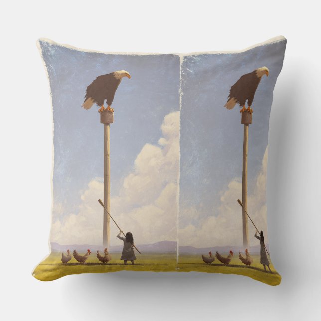 Held in Open Sky Cushion (Front)