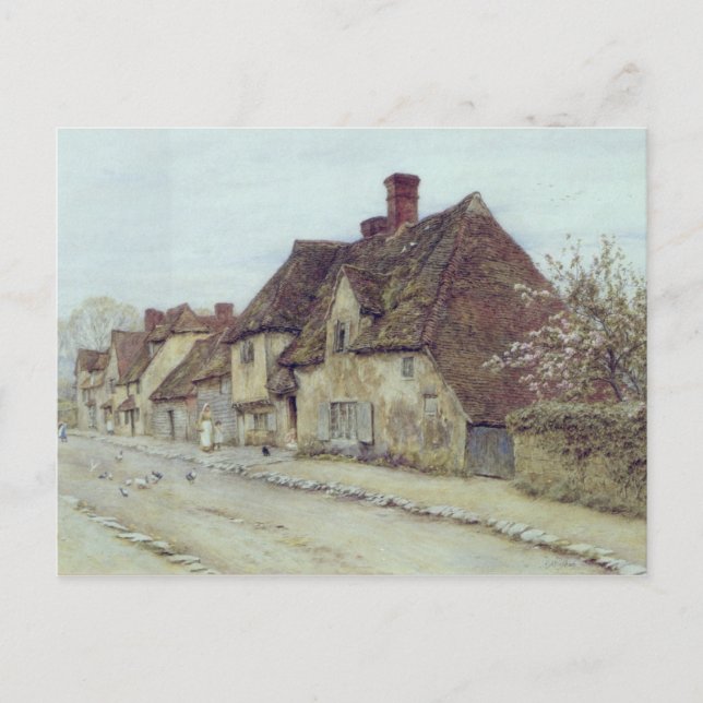 Helen Allingham A Village Street Postcard (Front)
