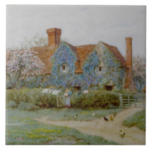 Helen Allingham Buckinghamshire House at Penn Stre Tile
