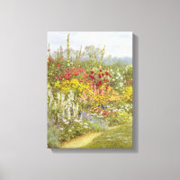 Helen Allingham Vintage A Herbaceous Border