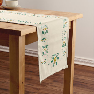 Helen Foster Pine Border Stencil Medium Table Runner