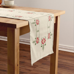Helen Foster Rose Frieze Stencil Long Table Runner