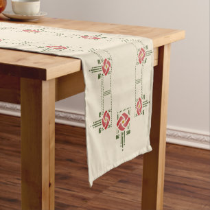 Helen Foster Rose Frieze Stencil Medium Table Runner