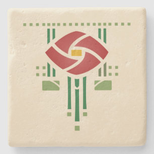 Helen Foster "Rose Frieze" Stone Coaster