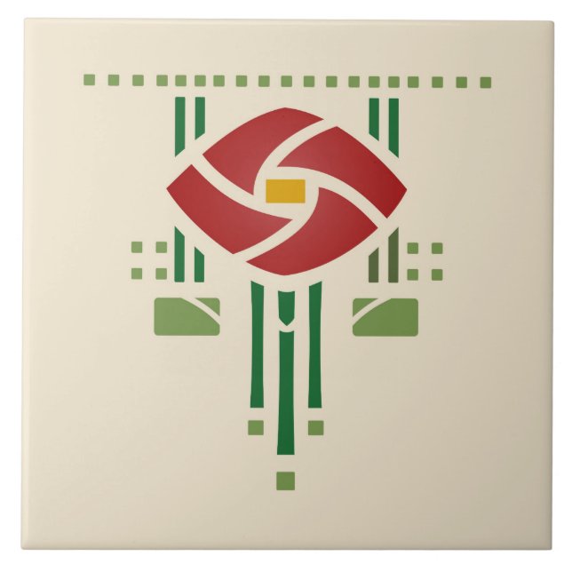 Helen Foster "Rose Frieze" Tile (Front)