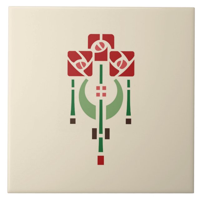 Helen Foster "Rose Pendant" Tile (Front)