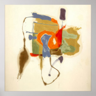 Helen Frankenthaler - Blue Form in a Scene - 1961 Poster