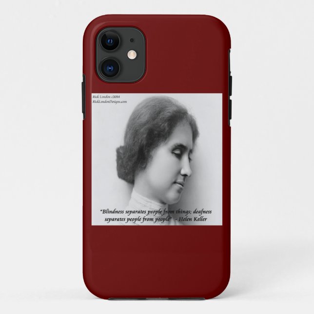 Helen Keller & Deaf/Blind Quote iPhone 5 Case (Back)