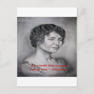 Helen Keller Having Vision Wisdom Quote Postcard