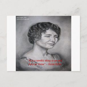 Helen Keller Having Vision Wisdom Quote Postcard
