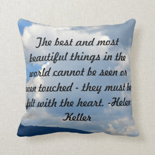 Helen Keller Quote Montana Sky Pillow