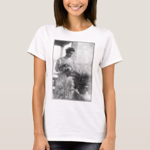 Helen Keller Watering Plants Portrait T-Shirt