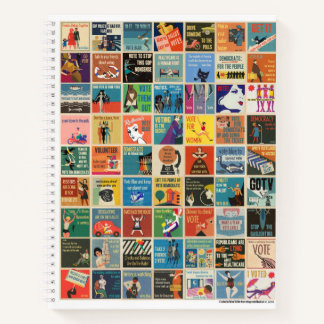 Helen Stickler's 63 GOTV memes on notebook