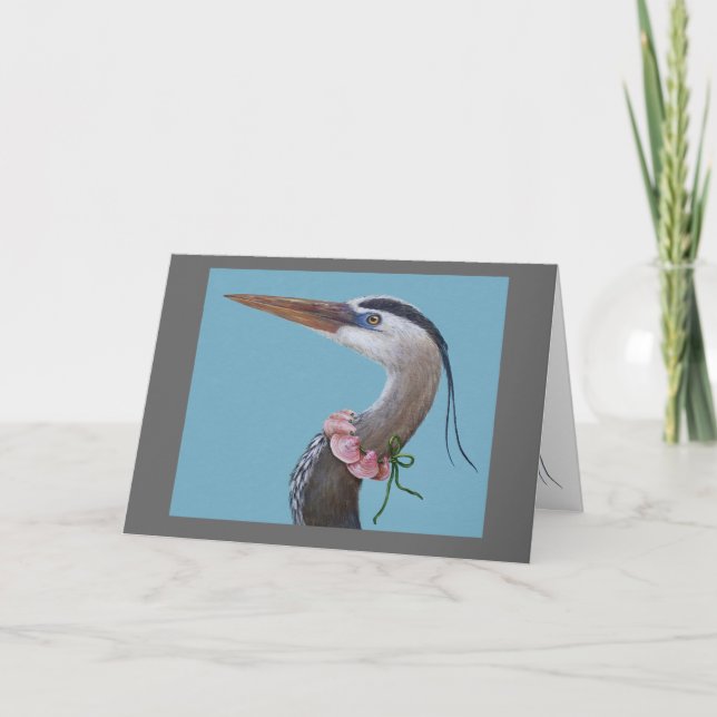 Helen the great blue heron card (Front)