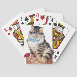 Helena Maguire Cat in a Wicker Bed Playing Cards