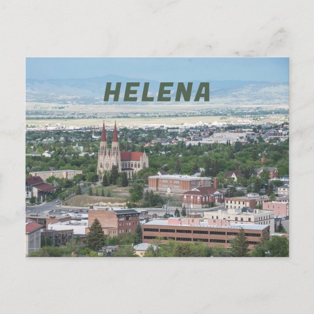 Helena, Montana downtown aerial view Postcard (Front)