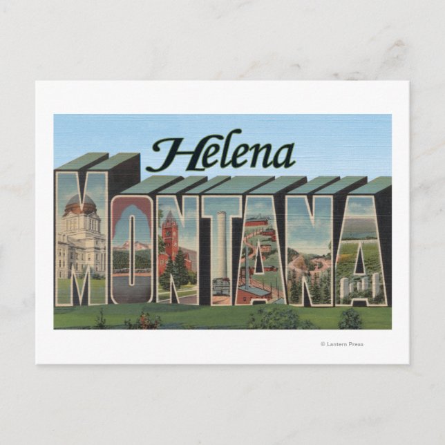 Helena, Montana - Large Letter Scenes Postcard (Front)