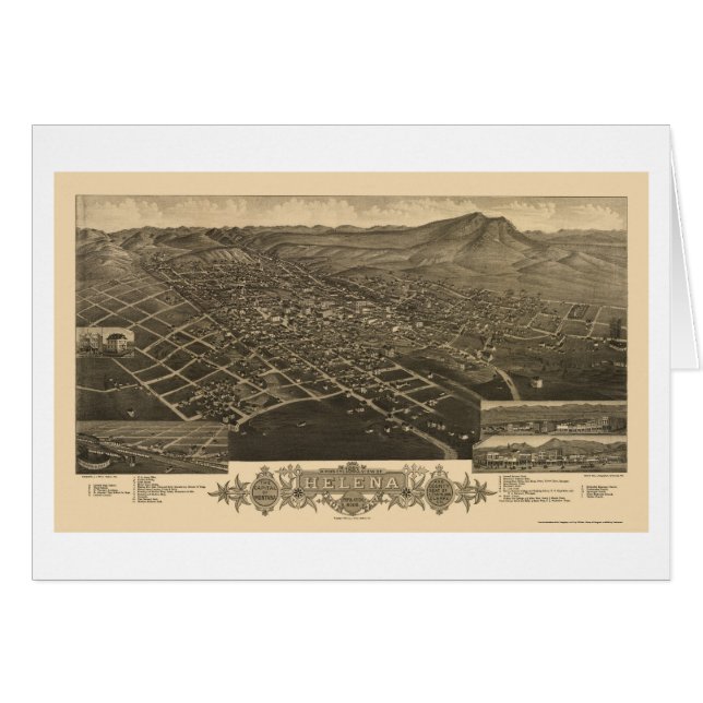 Helena, MT Panoramic Map - 1883 (Front Horizontal)