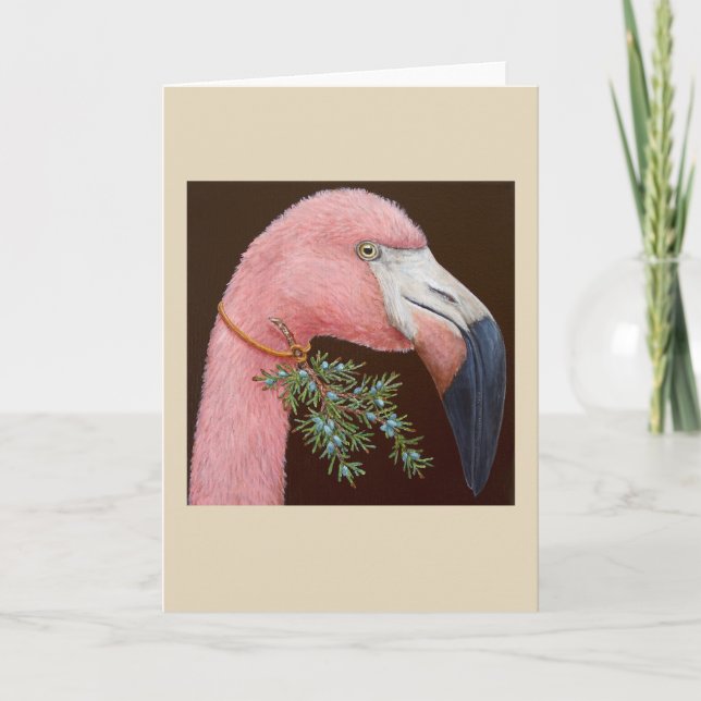 Helena the flamingo greeting card (Front)