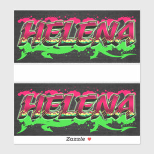 Helena Vorname Name Graffiti Aufkleber Sticker
