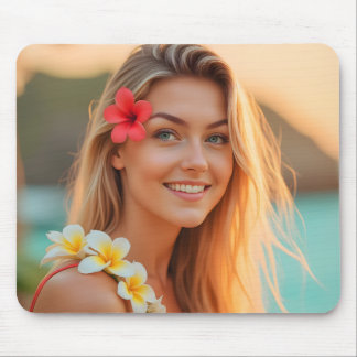 Helena's Paradise: A Coastal Dream Mouse Pad