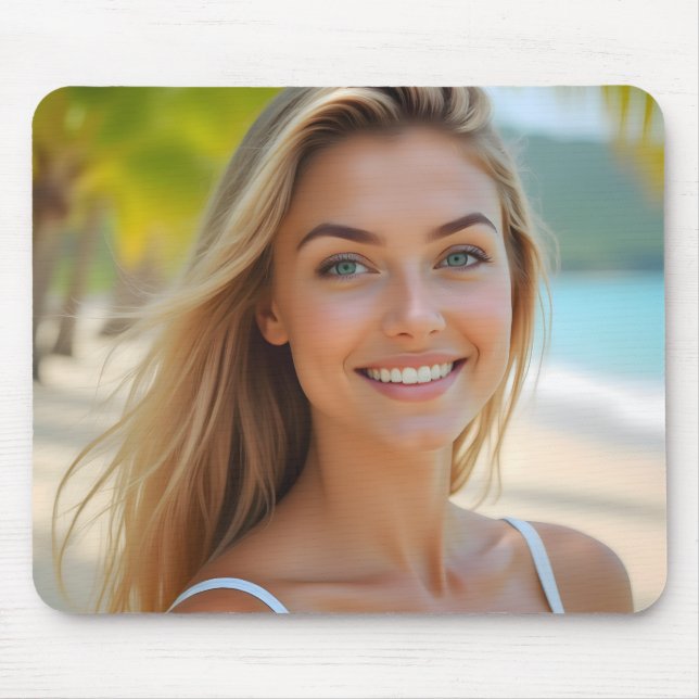 Helena's Paradise: A Coastal Dream Mouse Pad (Front)