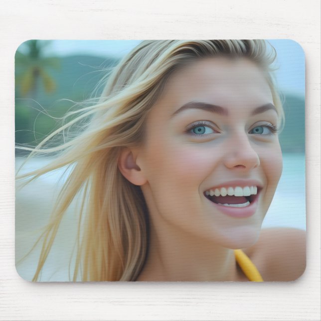 Helena's Seaside Portrait Mouse Pad (Front)