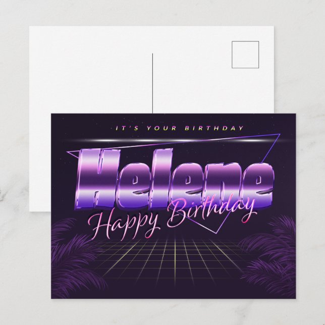 Helene Name First name pura postcard birthday (Front/Back)