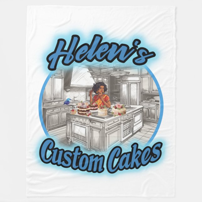 Helen's Custom Cakes Fleece Blanket (Front)
