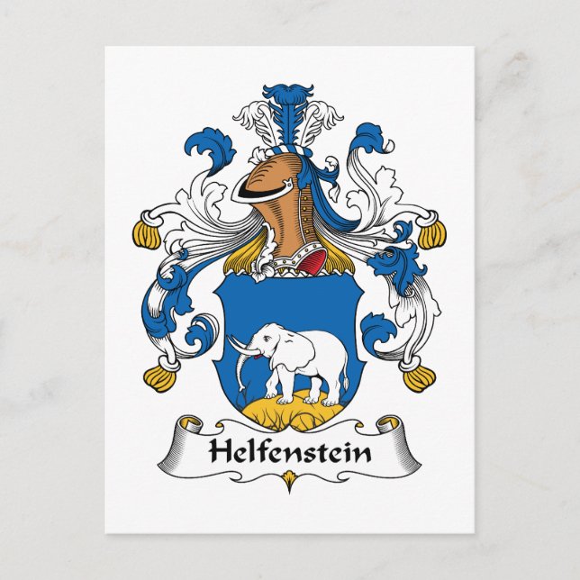 Helfenstein Family Crest Postcard (Front)