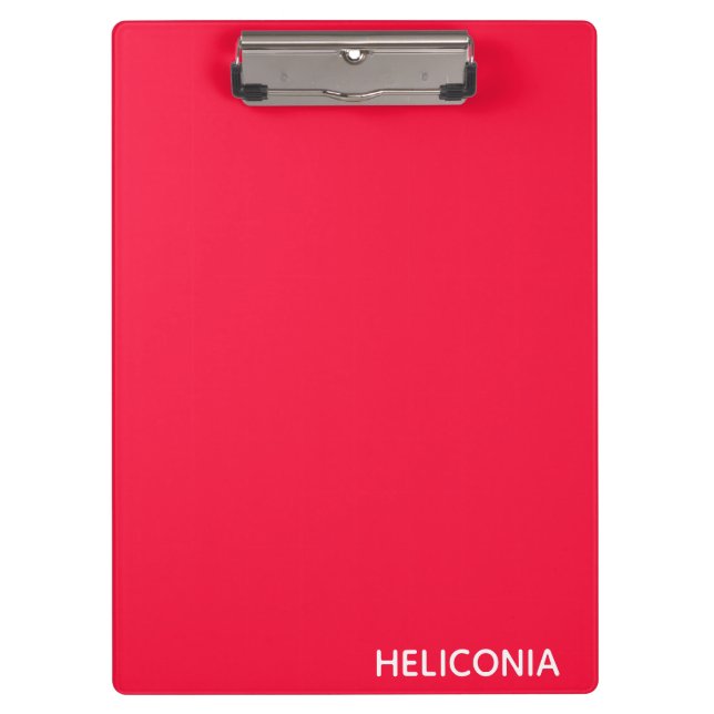 Heliconia red colour name clipboard (Front)