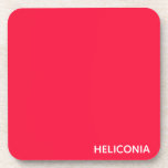 Heliconia red colour name coaster<br><div class="desc">Heliconia red colour name</div>