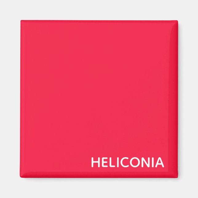 Heliconia red colour name magnet (Front)