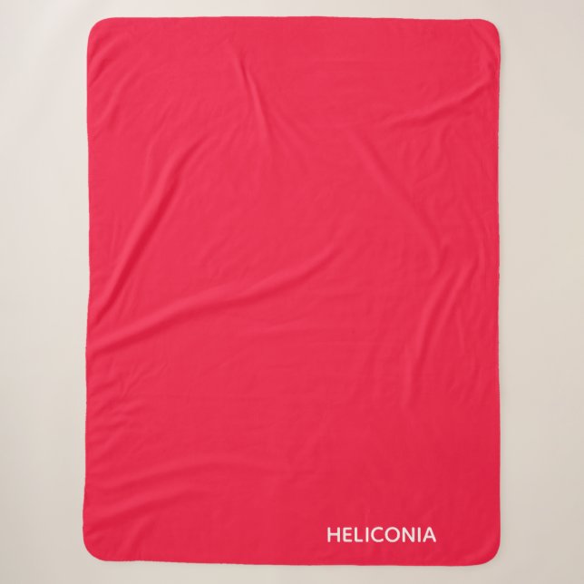 Heliconia red colour name sherpa blanket (Front)